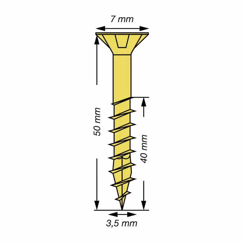 Vis universelle SPAX YELLOX tête fraisée Ø 3.5–5 mm 4