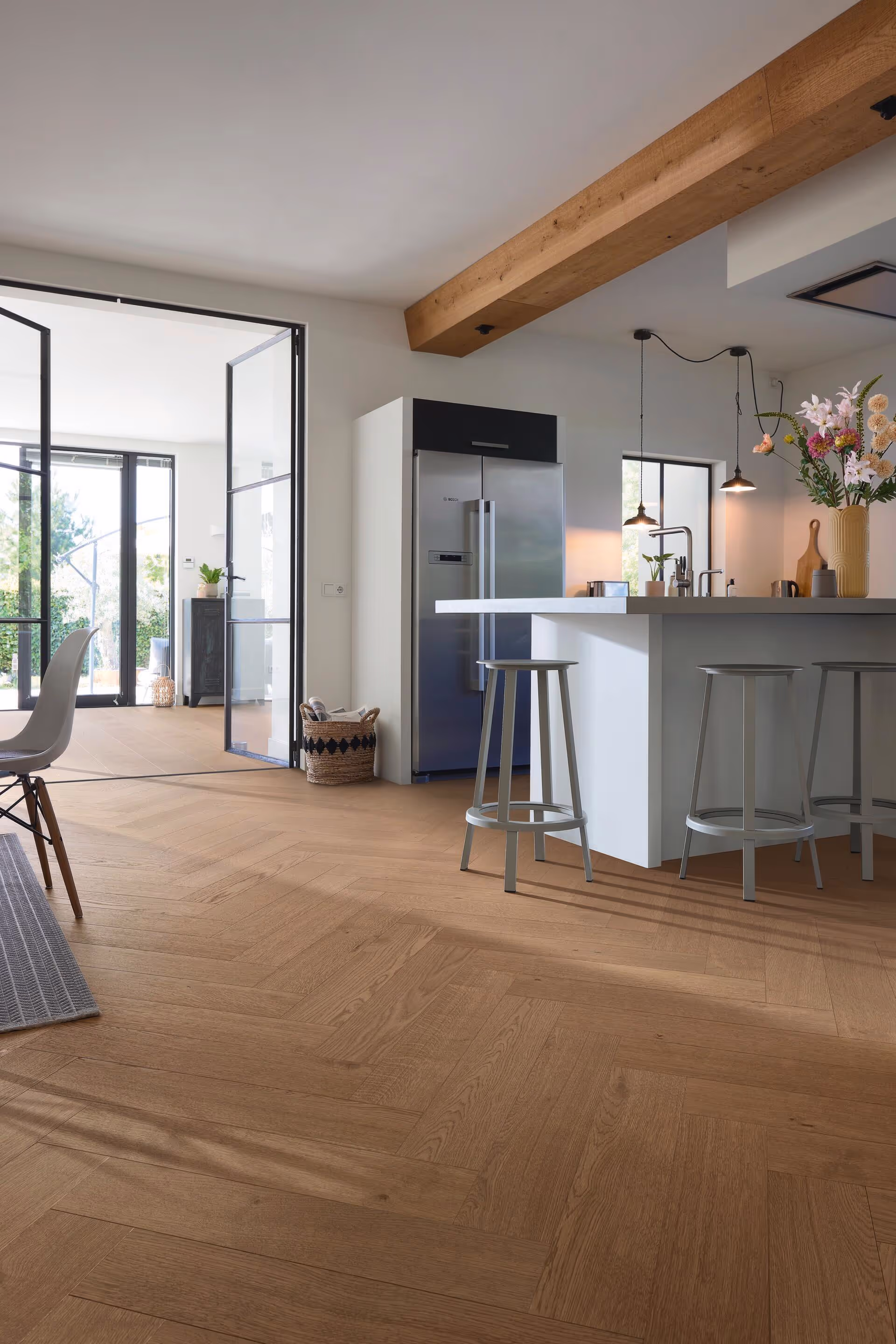 Lame de parquet contrecollé MEISTER Lindura HS 500 chêne Classic oak Clay brown 3