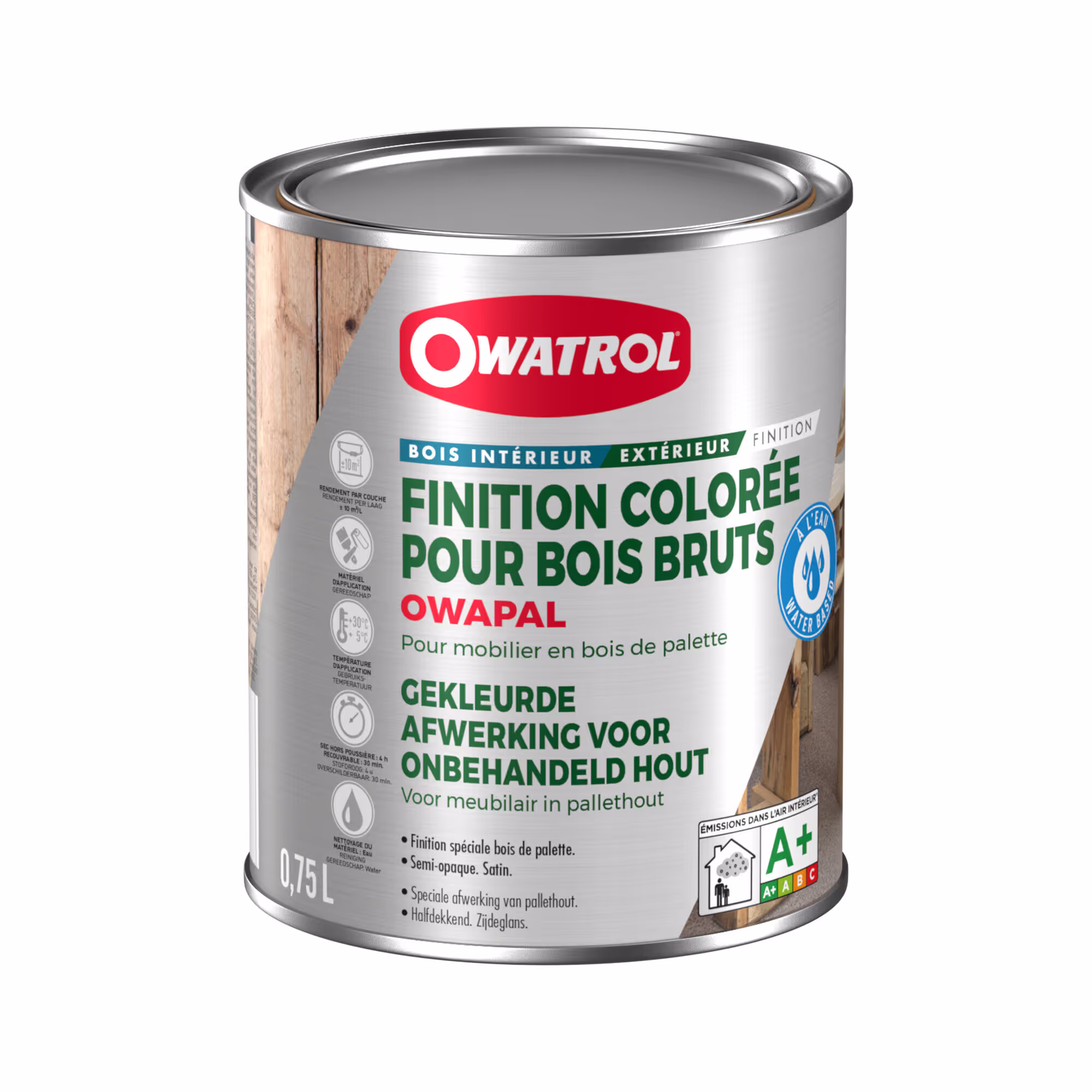 Finition colorée bois de palette Owatrol Owapal