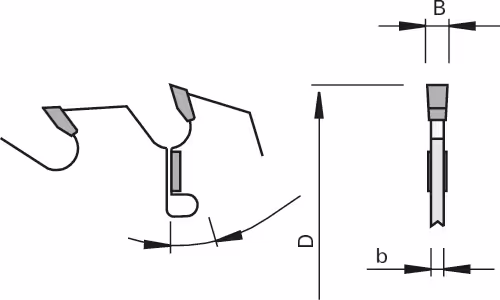 Saw blades for resaw multi-rip saws with HW scrapers “F” 2