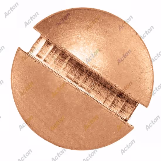 Slotted countersunk head machine screw DIN 963, brass Acton 3