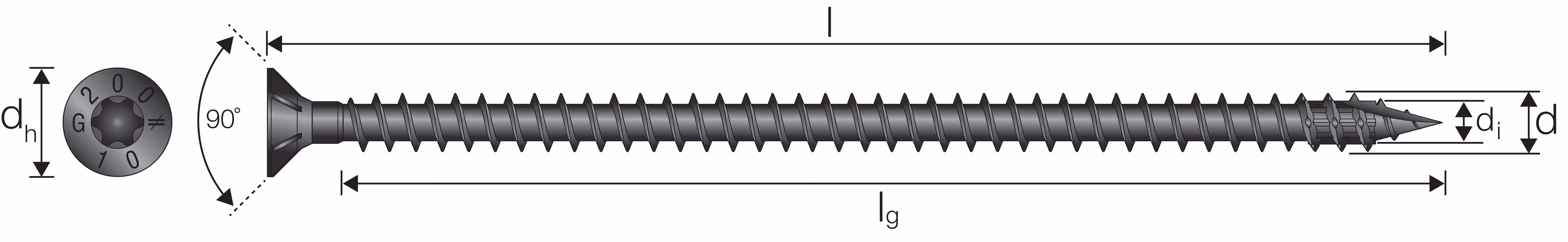 SDCF Vis structurelle filetage total tête fraisée 2