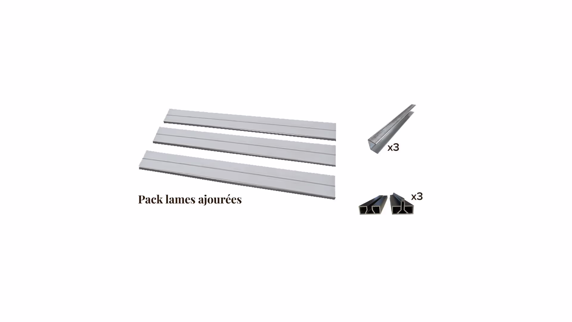 Clôture Pack 3 Lames ajourées Océwood® Boréale Original
