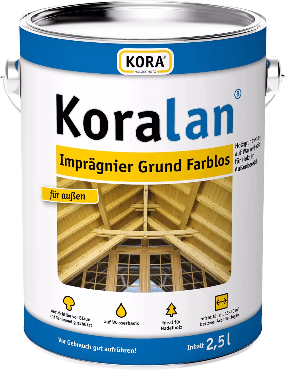 Primaire d'imprégnation bois incolore Koralan Imprägnier-Grund