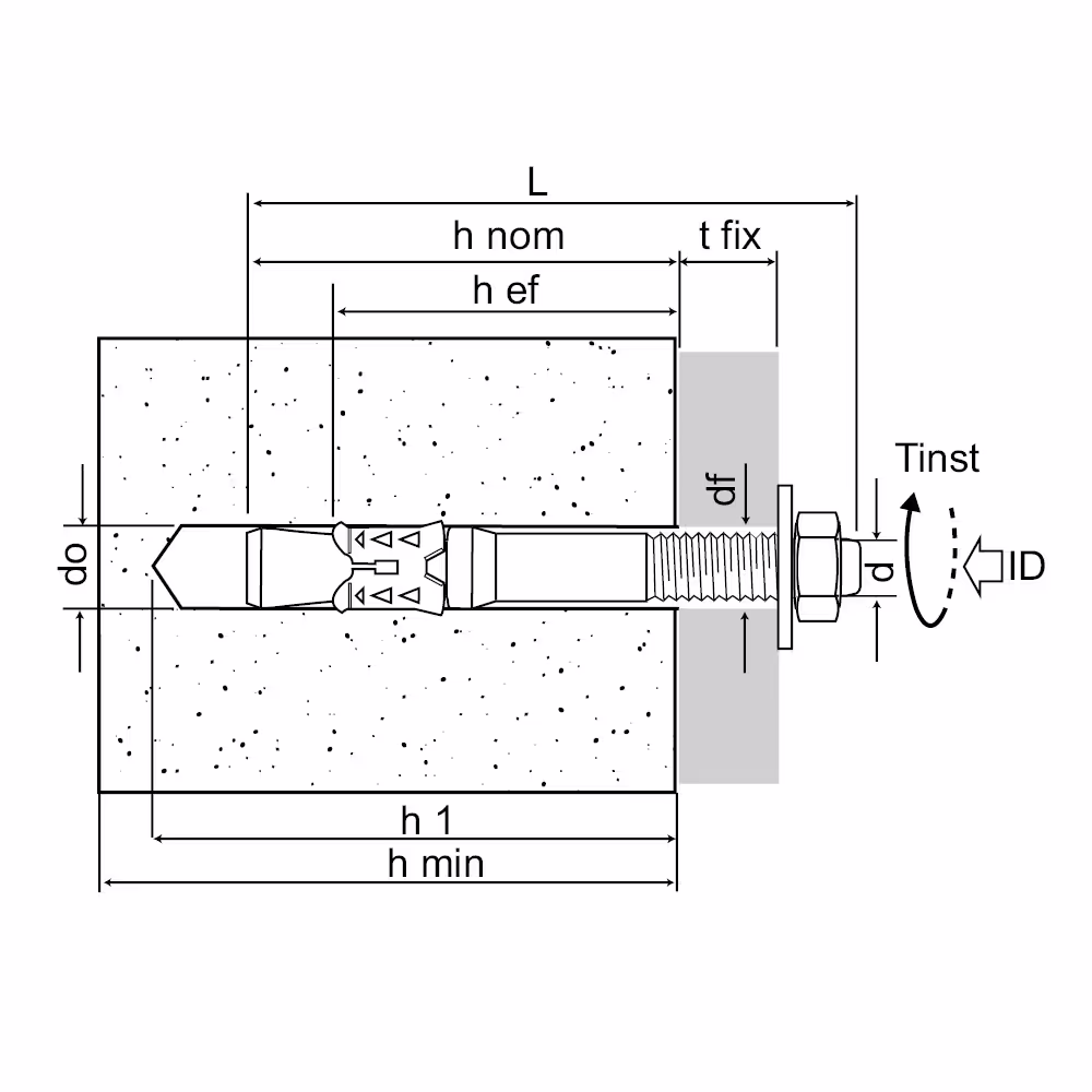 FM-753 CRACK A4 Goujon d'ancrage avec certification sismique - Inox A4 3