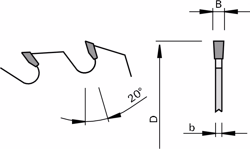 HW multi-rip saw blades with cooling elements “F” LEUCO 2