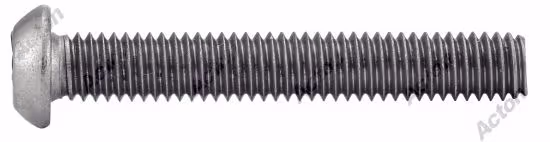 Domed head six-lobe tamper-proof machine screw with centre pin 2
