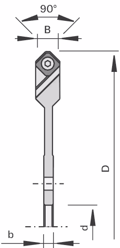 HW V-groove profile tool body for aluminium materials LEUCO 2