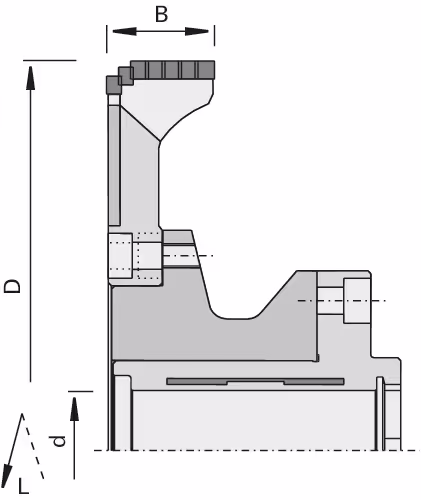 Compact DP hogger, on special flange 35 double key 189750 3