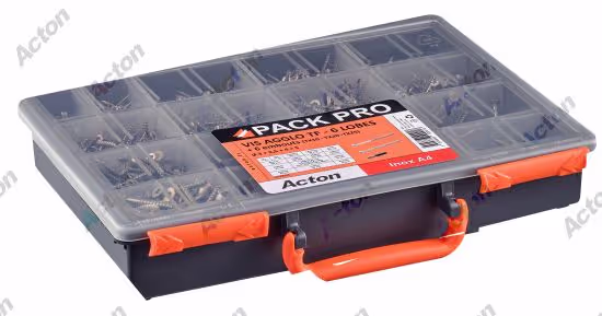 VBA set, countersunk head six-lobe + + bits, A4 stainless steel Acton 2