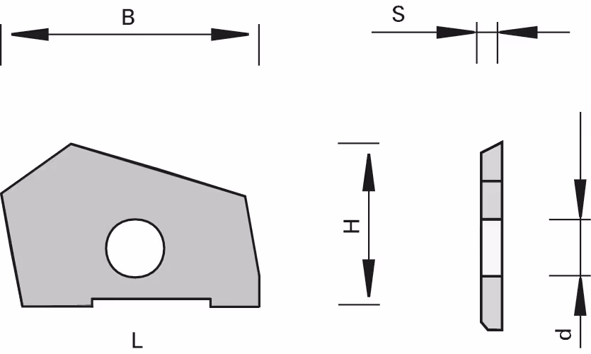 HW reversible chamfering and profiling inserts, Homag (Brandt) 2