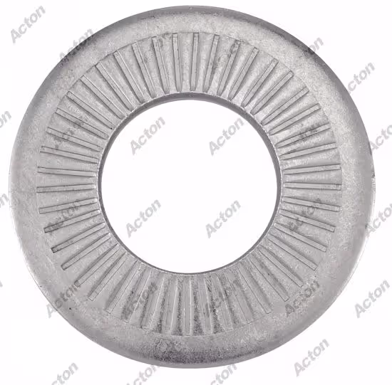 Serrated conical washers, medium series, A2 stainless steel, NFE 25511 Acton 2