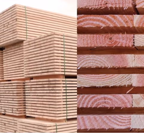 Bois de construction Douglas et Épicéa brut de sciage
