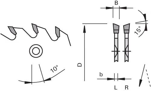 HW saw blades for segmented hoggers “ES” LEUCO 2