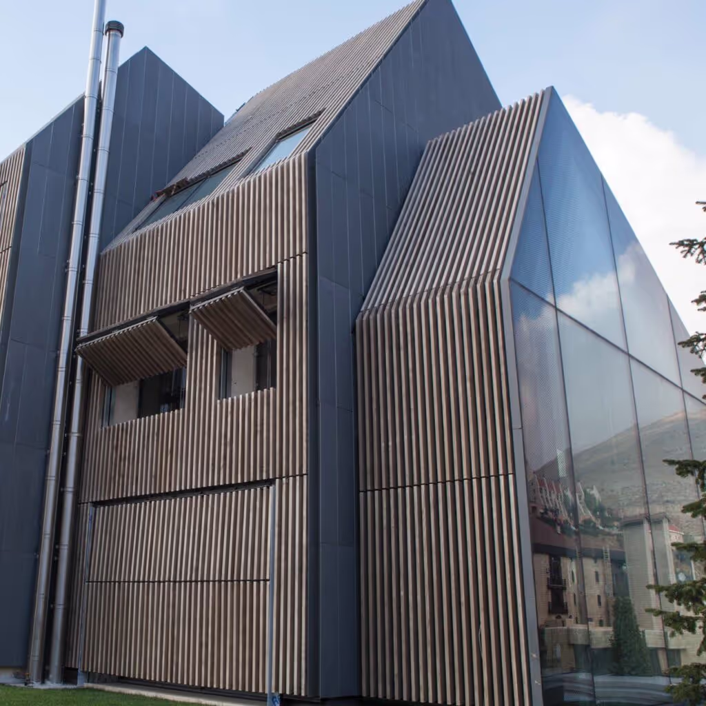 An Accoya facade for a ski chalet in Lebanon