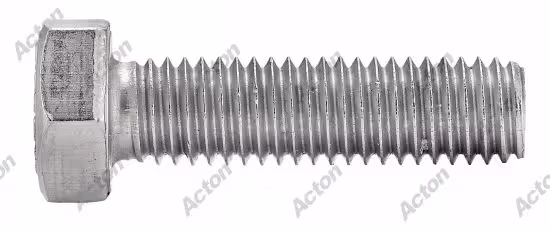 Hex head machine screw, fully threaded, DIN 933, A2 stainless steel Acton 2