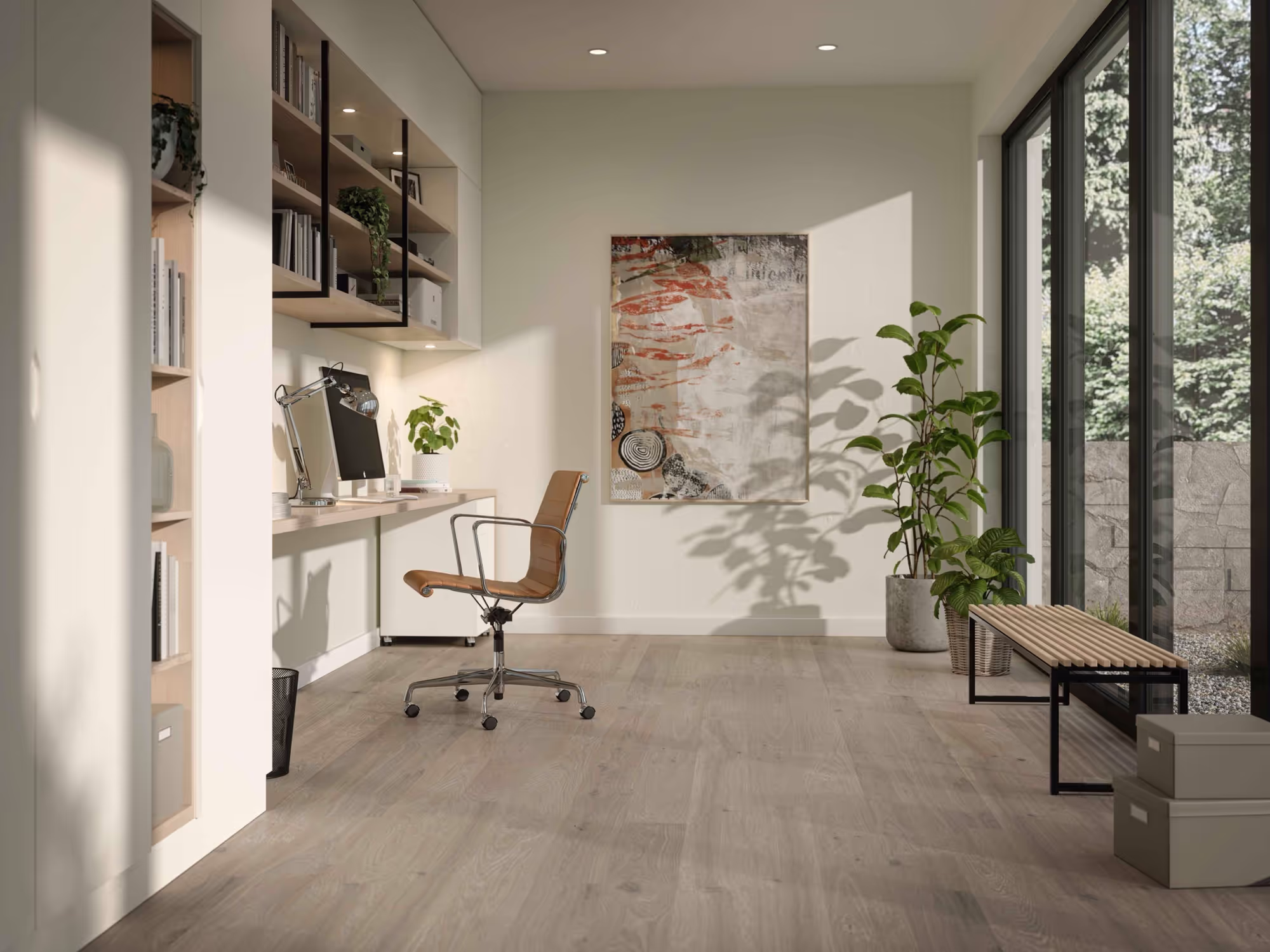 Lame de parquet hybride Bjelin Woodura Barum chêne Earth Grey 2