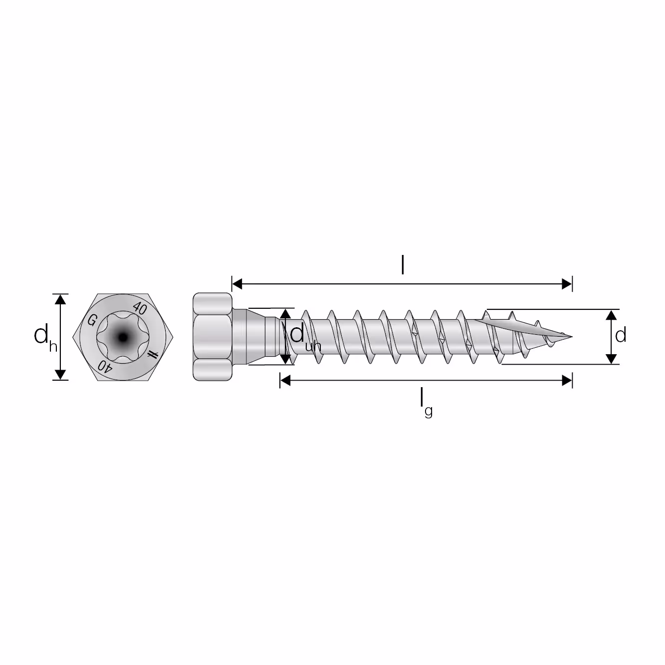 SSH-A4 Vis connecteurs acier sur bois - Inox A4 3