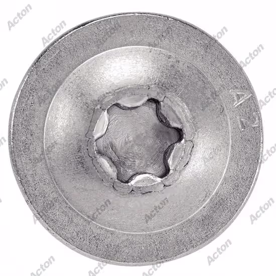 Structural screw, large flat head six-lobe, A2 stainless steel Acton 3