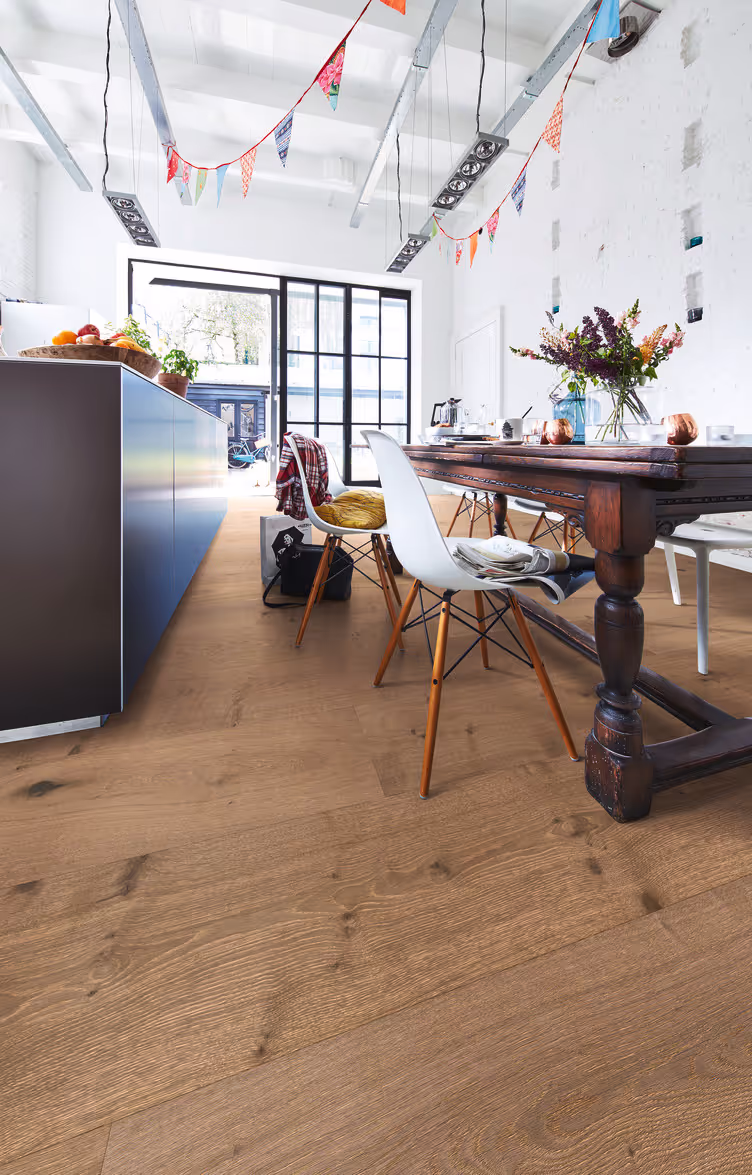 Lame de parquet contrecollé MEISTER Lindura HD 400 chêne Authentic greige oak huilé 2