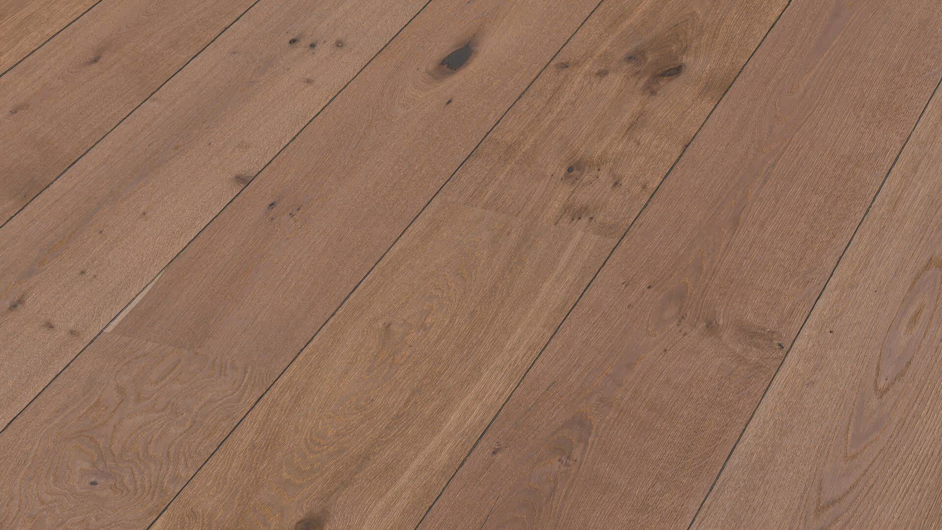 Lame de parquet contrecollé MEISTER Lindura HD 400 chêne Authentic greige oak huilé