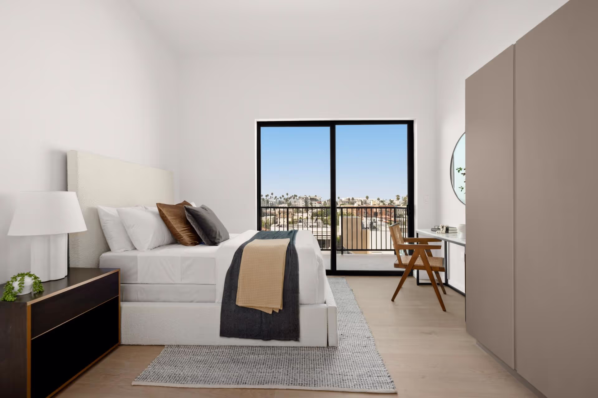 A new Los Angeles condominium with a clean, modern look