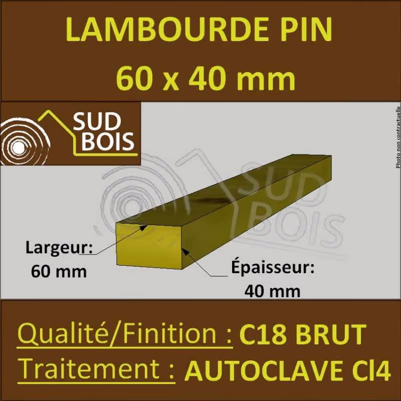 Joist Batten 60x40 Pine Pressure-Treated Brown Class 4 2