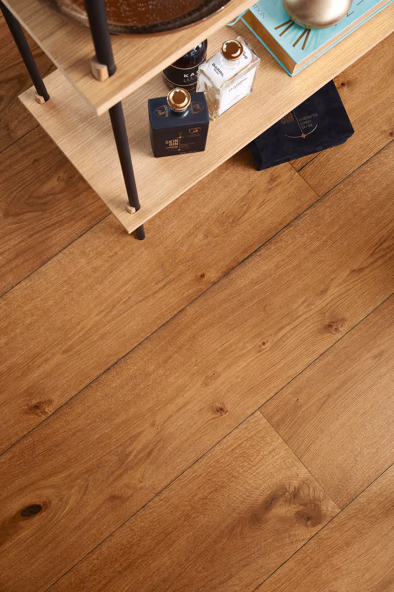 Lame de parquet contrecollé MEISTER Lindura HD 400 chêne Authentic chestnut brown oak 4