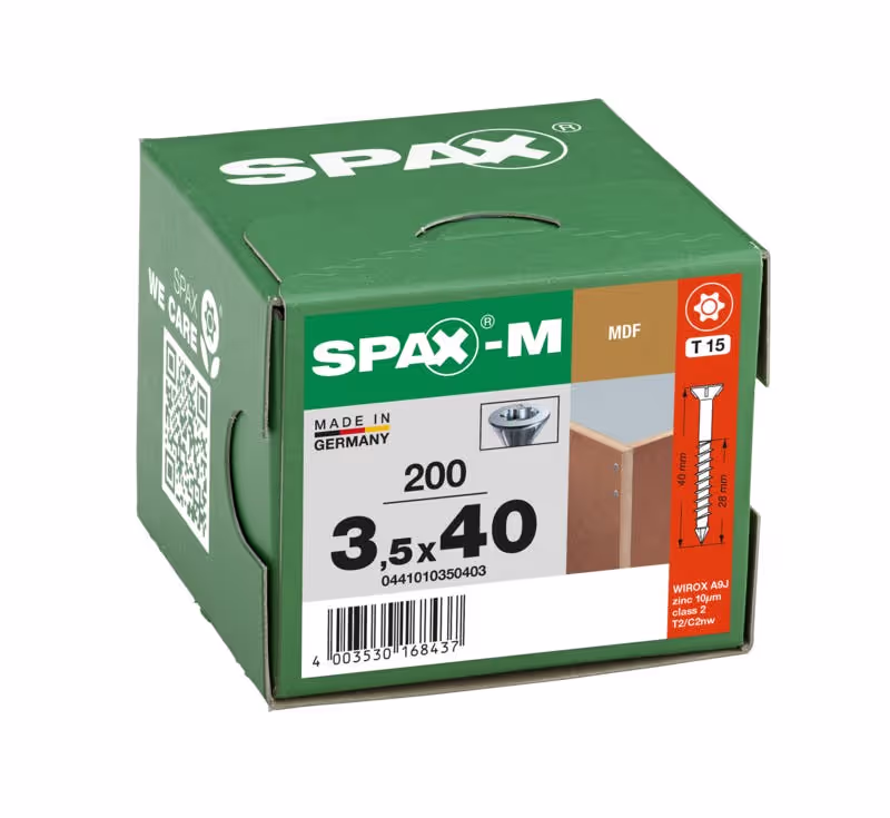 Vis universelle SPAX WIROX tête fraisée Ø 3.5–4.5 mm 5