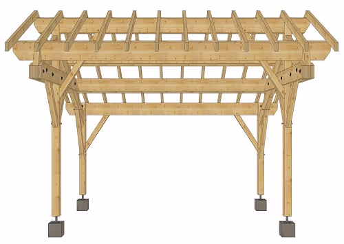 Carport en épicéa Grand Som 5