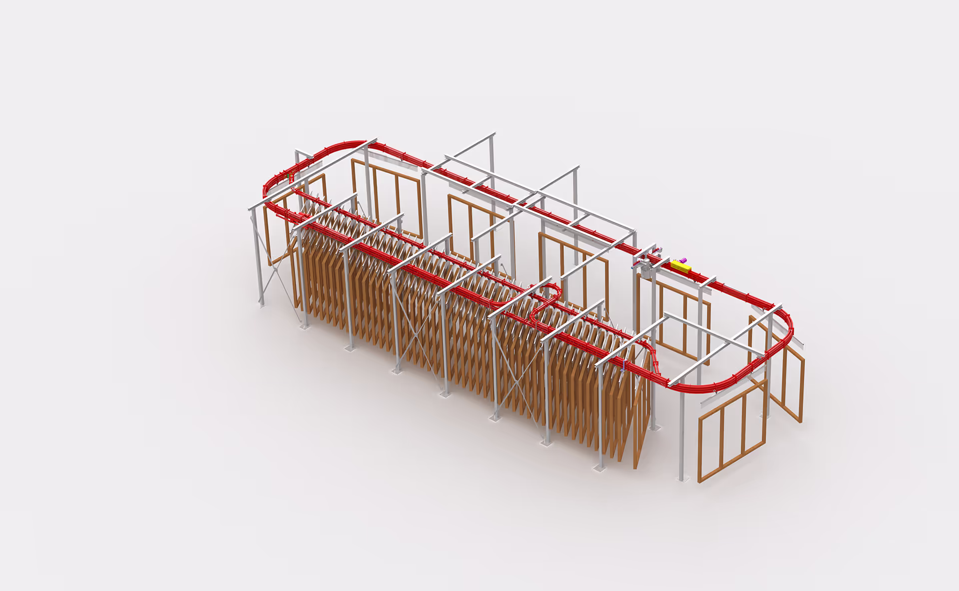 Convoyeur aérien à double rail Finiture IMB
