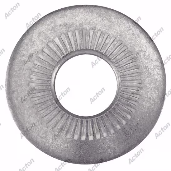 Serrated conical washers, wide series, A2 stainless steel, NFE 25511 Acton 2