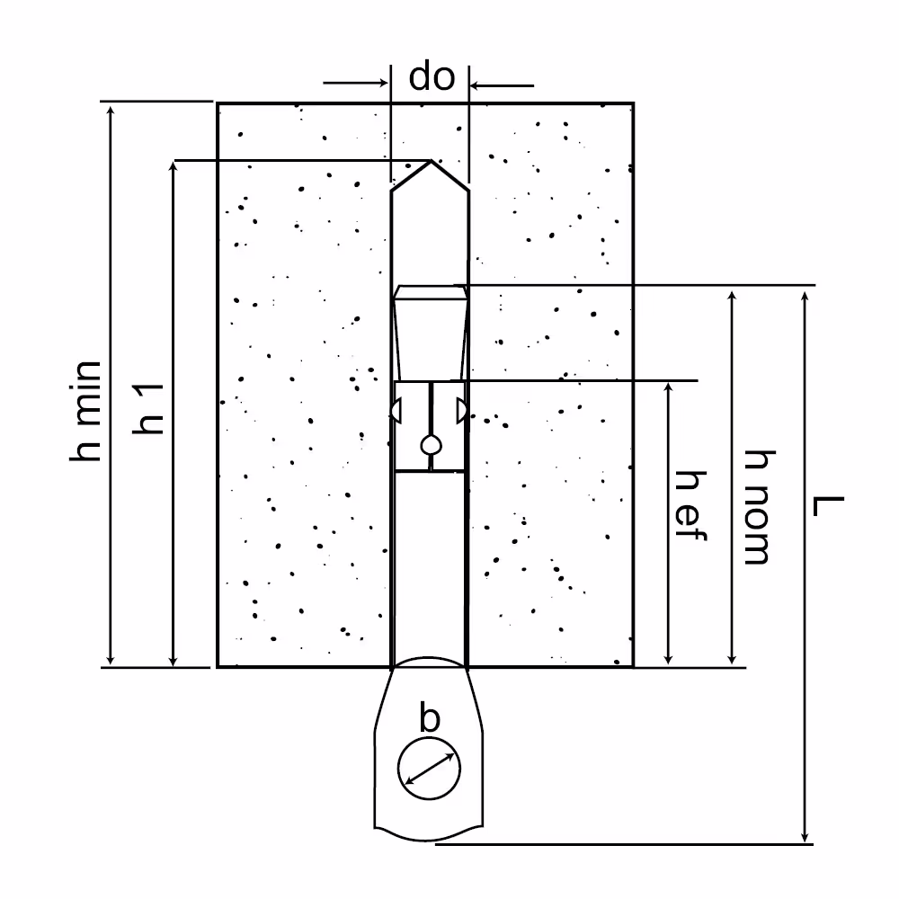 TW Cheville métallique pour plafond suspendu 3