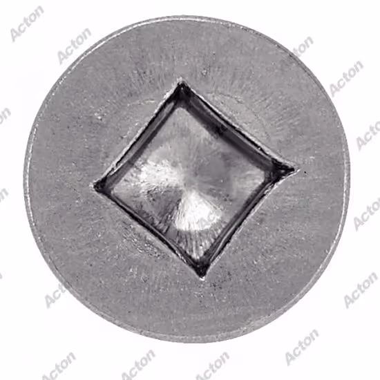 Screw for chipboard, square countersunk head, serrated under the head, A2 stainless steel 3