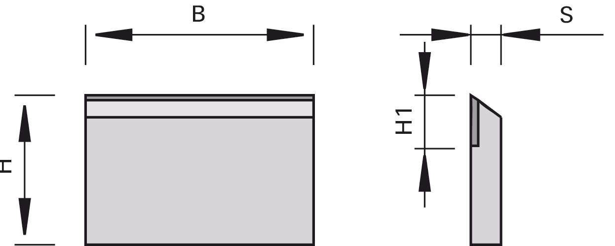 Knives for thicknessers and surface planers HW LEUCO 2