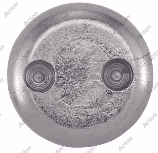 Cylindrical head tamper-proof “snake eyes” sheet metal screw, A2 stainless steel, type 3