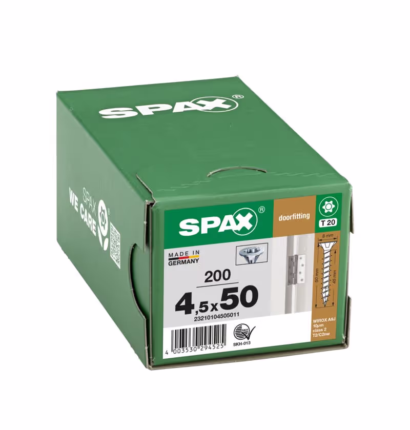 Vis de pose SPAX WIROX tête fraisée Ø 4.5 mm TX filet total 4