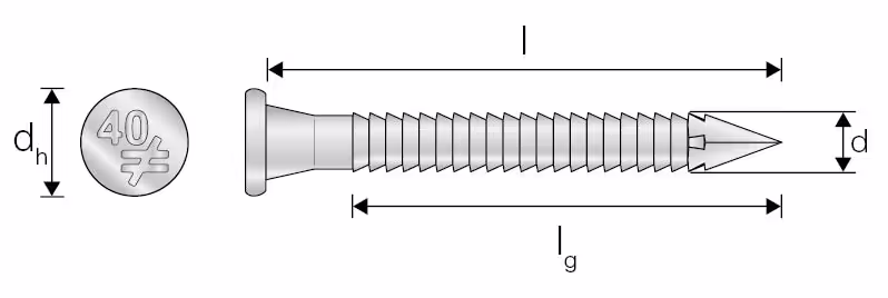 CNA-S Pointe annelée - Inox A4 3