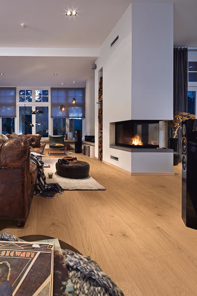 Lame de parquet contrecollé MEISTER Lindura HD 400 chêne Pure oak lively 2