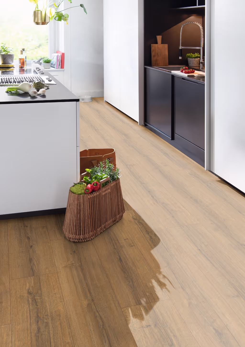 Lame de sol stratifié hydrofuge+ EGGER Cognac Brown Sherman Oak 2