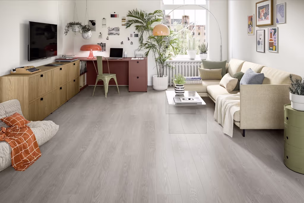 Lame de sol stratifié hydrofuge EGGER Grey Baronia Oak 4
