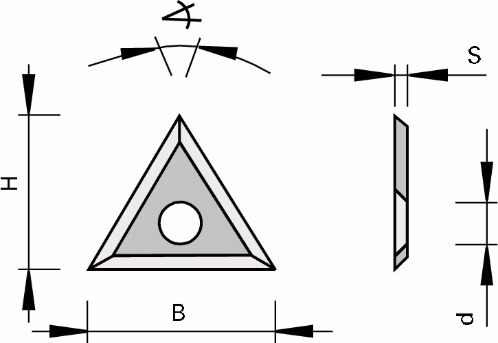 HW triangular scribers with 3 cutting edges LEUCO 2