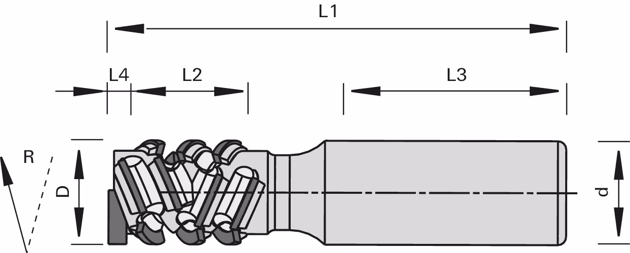 High-performance shank cutter p-System CM DP LEUCO 2