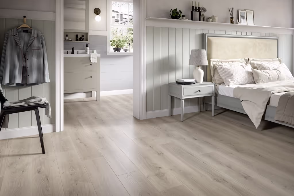 Lame de sol stratifié hydrofuge EGGER Light Grey Pinot Oak 3