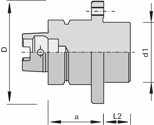 Chucks with modified HSK 63F taper LEUCO, with gripper groove 2