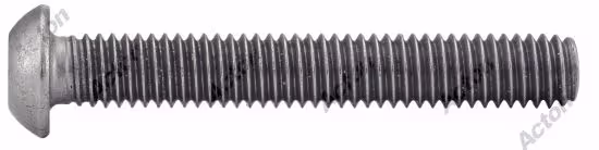 Domed head hex socket tamper-proof screw with centre pin, A2 stainless steel 2