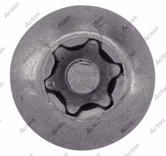 Domed head six-lobe tamper-proof machine screw with centre pin 3