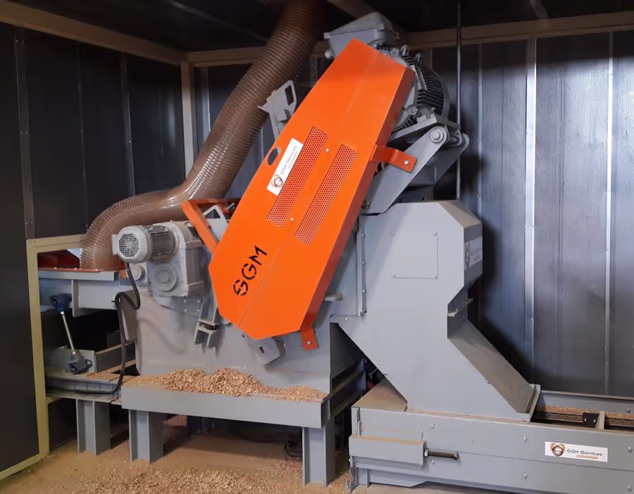 Déchiqueteuse à bois à tambour SGM