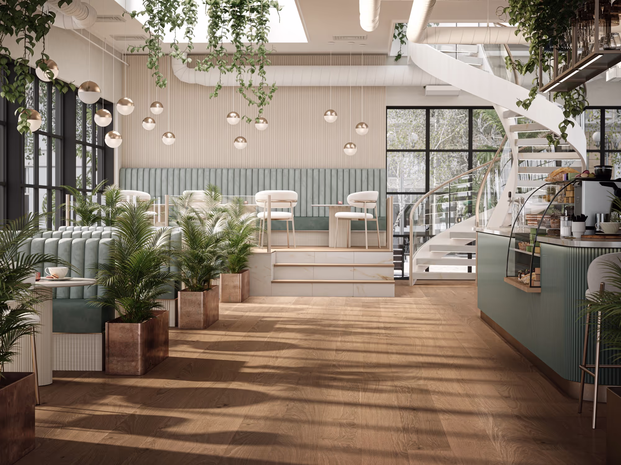 Lame de parquet hybride Bjelin Woodura Hylta chêne Desert 2