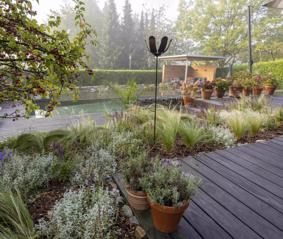 Accoya Color Grey for an elegant terrace in the heart of nature